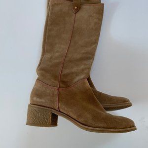 Kate Spade Chestnut Brown Suede Boots Size 8.5